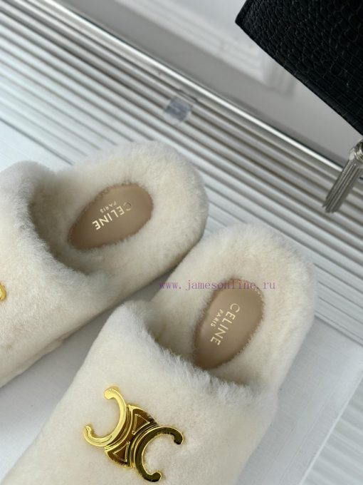 Celine/Celine 24ss New Fur SlippersThis Fur Mop Is Really CuteSoft And Fluffy Fur Comfortable A ak30lrvg - Image 9