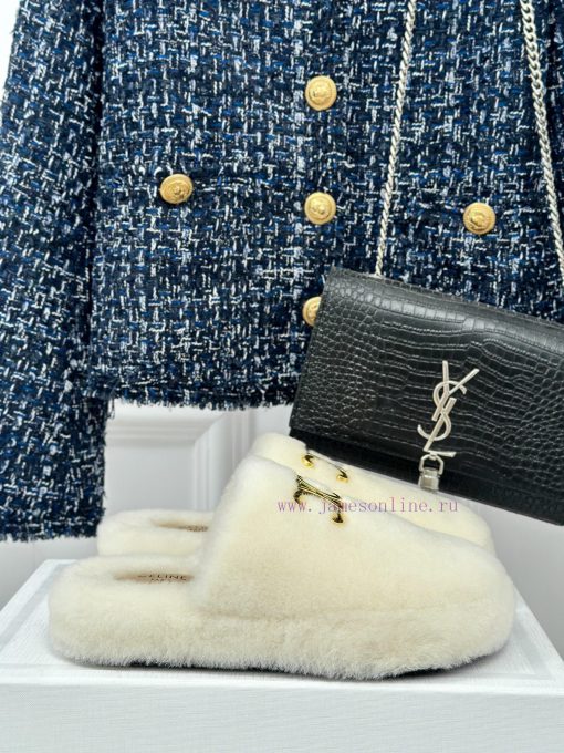 Celine/Celine 24ss New Fur SlippersThis Fur Mop Is Really CuteSoft And Fluffy Fur Comfortable A ak30lrvg - Image 11