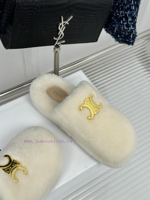 Celine/Celine 24ss New Fur SlippersThis Fur Mop Is Really CuteSoft And Fluffy Fur Comfortable A ak30lrvg - Image 15
