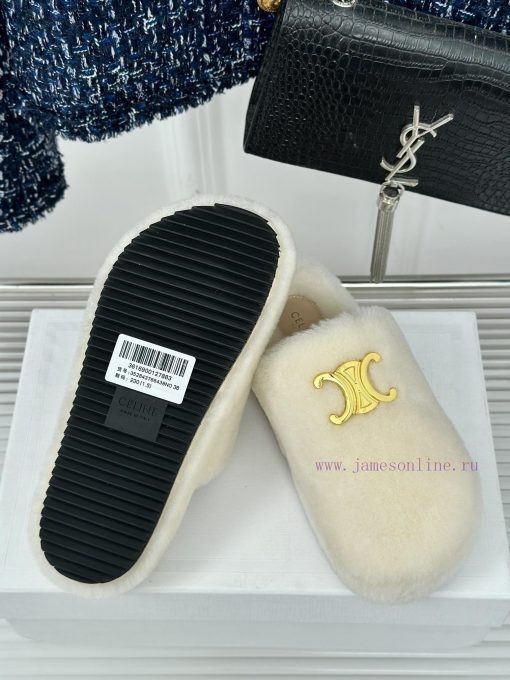 Celine/Celine 24ss New Fur SlippersThis Fur Mop Is Really CuteSoft And Fluffy Fur Comfortable A ak30lrvg - Image 19