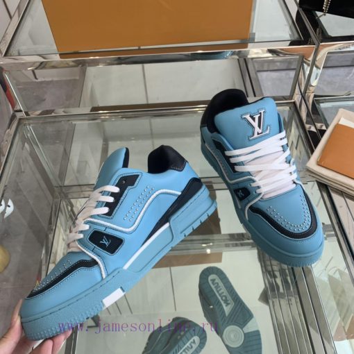 Couple's LV Trainer PVC Sneakers Each Style's Color Matching Is Great. Trainer's Foot Feel Is R e6b29o26 - Image 4