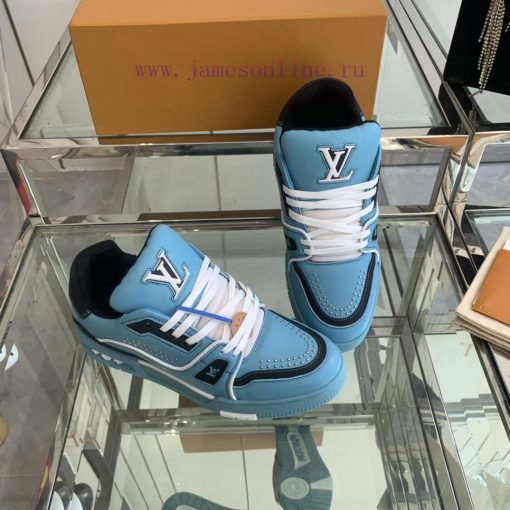 Couple's LV Trainer PVC Sneakers Each Style's Color Matching Is Great. Trainer's Foot Feel Is R e6b29o26 - Image 18
