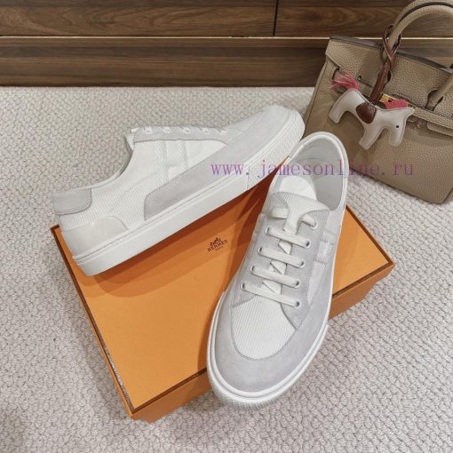 Men's 20 Couple's Hermes 23ss Early Spring White Shoes With Last Design And British Retro Style sap9ejoi - Image 14