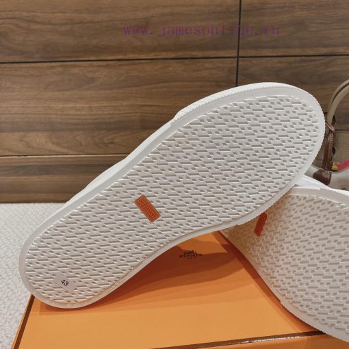 Men's 20 Couple's Hermes 23ss Early Spring White Shoes With Last Design And British Retro Style sap9ejoi - Image 19