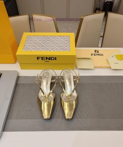 Small Cone And V-shaped Strap Metal Double F Buckle Mueller Sandals SeriesFendi Top Edition 202 oz0e7cf4