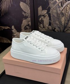 Top Qualitymiu Fw24 New Arrival～Miao Family Classic Biscuit Shoes 24 Autumn/Winter Leather New 59yienon