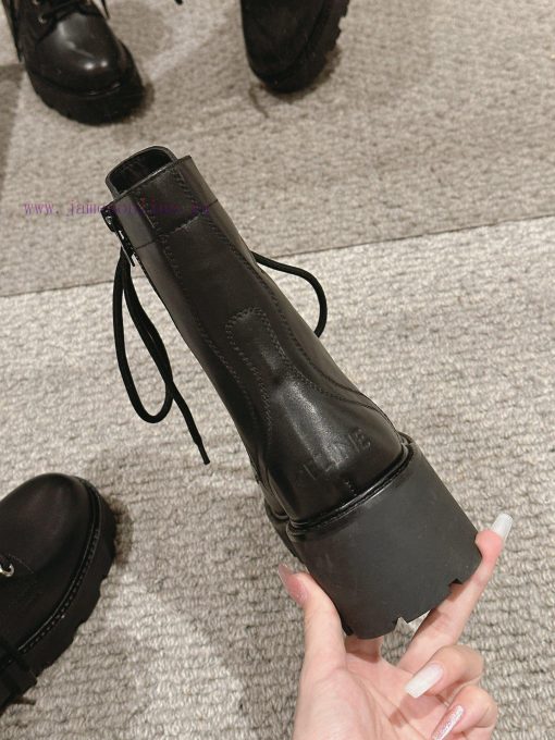 Top Qualityceline Fw24 Mew Arrival～Celine 2024 Autumn/winter New Lace Up Martin BootsThe Glossy spoy933t - Image 10