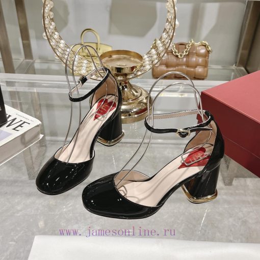 Roger Vivier's New Round Headed Patent Leather Hollow Sandals For Autumn 2024She Can Only Be Me jspfkx1o - Image 4