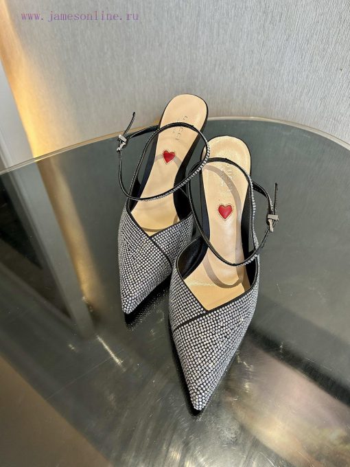 Gucci 2024 Early Autumn Collection New High Heel Pointed Strap Sandals Exquisite And Elegant Fa blvsdf2s - Image 3