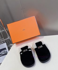 Hermes' Latest Autumn And Winter Kelly Buttoned Pocken Hair MopSuper Versatile Good-looking Fas 2dfwhjlk