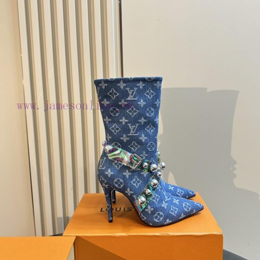 Louis Vuitton 2024Top LV Cowboy Boots With Genuine Original Cowhide Material And 11 Replicated ipaj4kqt - Image 6