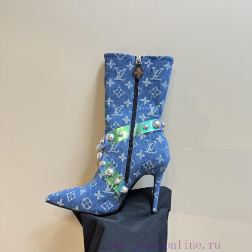 Louis Vuitton 2024Top LV Cowboy Boots With Genuine Original Cowhide Material And 11 Replicated ipaj4kqt - Image 10