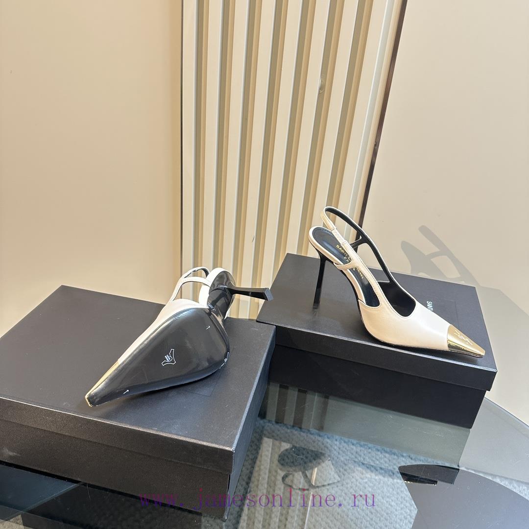 YSL Saint LaurentSS2024 Summer New Product Metal Head Elegant And Atmospheric High Heel Sandals fcdozgus - Image 5