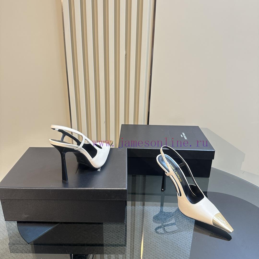 YSL Saint LaurentSS2024 Summer New Product Metal Head Elegant And Atmospheric High Heel Sandals fcdozgus - Image 7