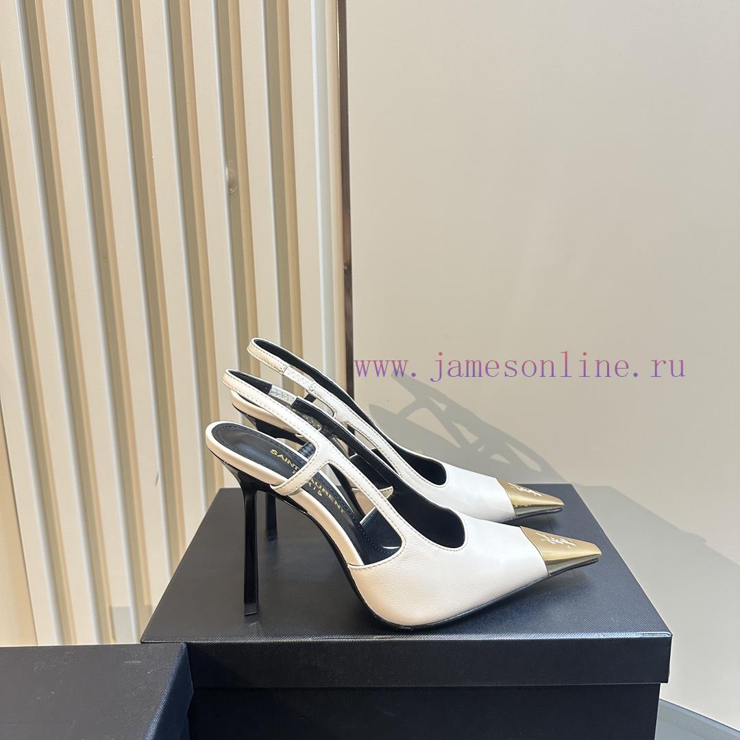 YSL Saint LaurentSS2024 Summer New Product Metal Head Elegant And Atmospheric High Heel Sandals fcdozgus - Image 15