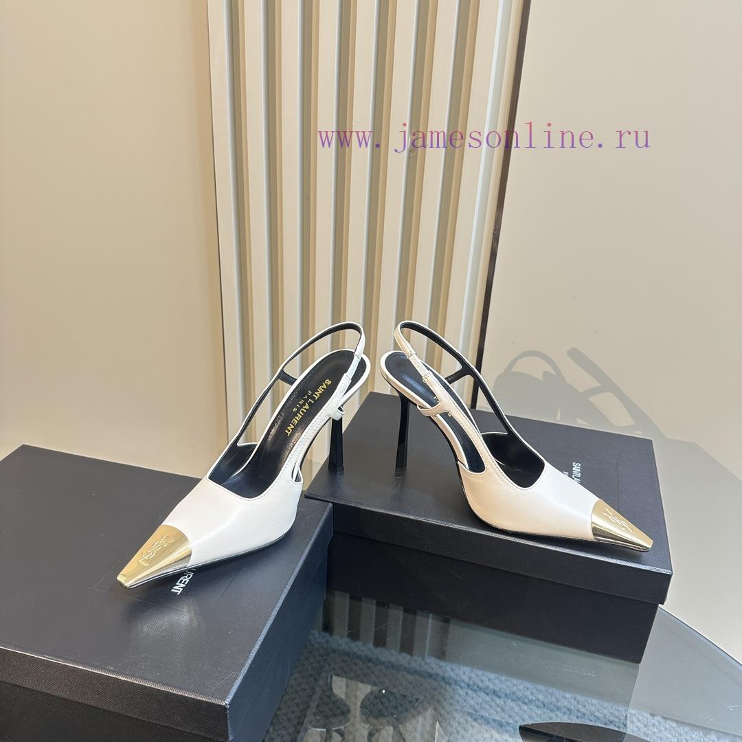 YSL Saint LaurentSS2024 Summer New Product Metal Head Elegant And Atmospheric High Heel Sandals fcdozgus - Image 22