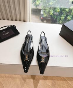 YSL Saint Laurent SAINT LAURENT 2024 Pointed Flat SandalsWho Loves These Retro Animal Patterned ql9o9kr3
