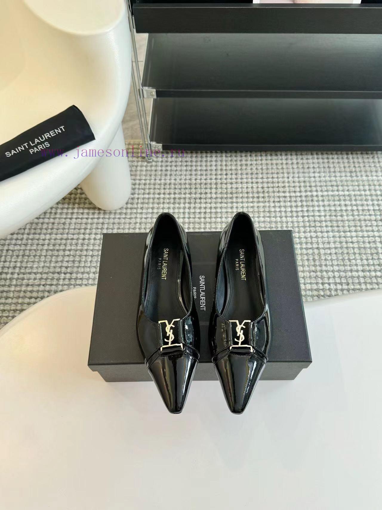 YSL Saint Laurent SAINT LAURENT 2024 Pointed Flat Sole Single ShoeWho Loves These Retro Animal e9d6xpa2