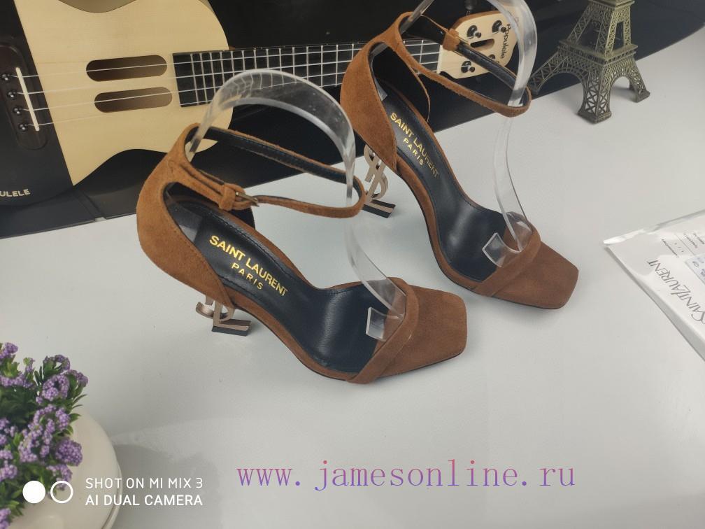 Classic Style Of RiceSAINT LAURENT YSL Letter Metal Buckle Baked Paint YSL Letter And High-heel 920jzttj - Image 8