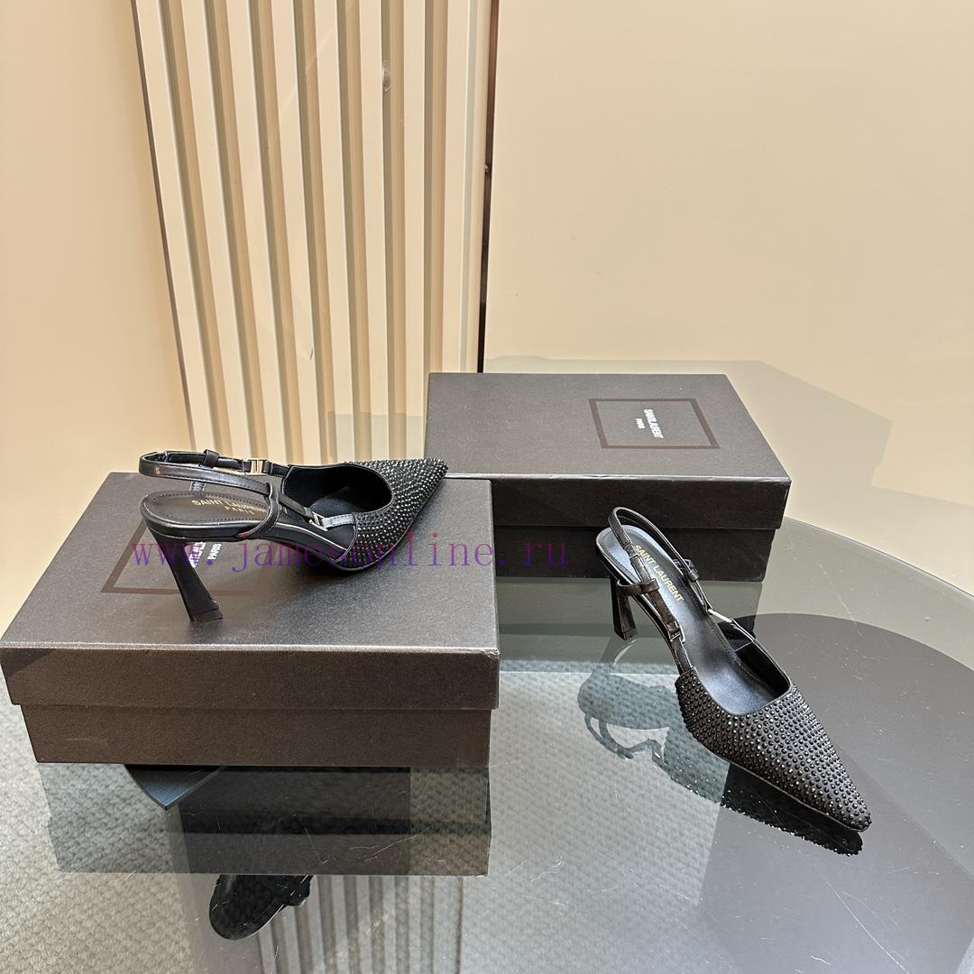 YSL Saint Laurent - SS2024 New Autumn Collection Diamond High Heel Sandals2024 Series High-heel fpskq98m - Image 7