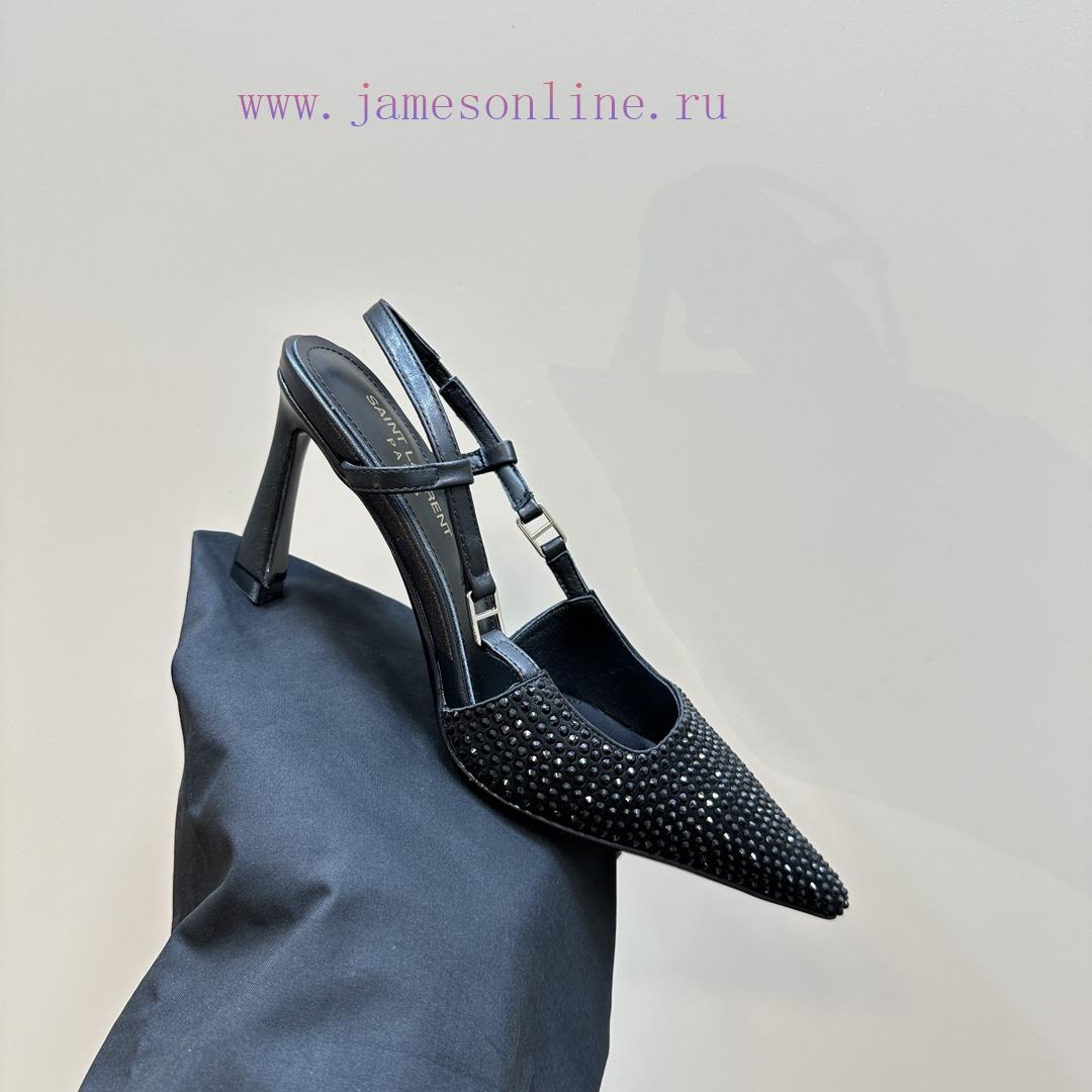 YSL Saint Laurent - SS2024 New Autumn Collection Diamond High Heel Sandals2024 Series High-heel fpskq98m - Image 8