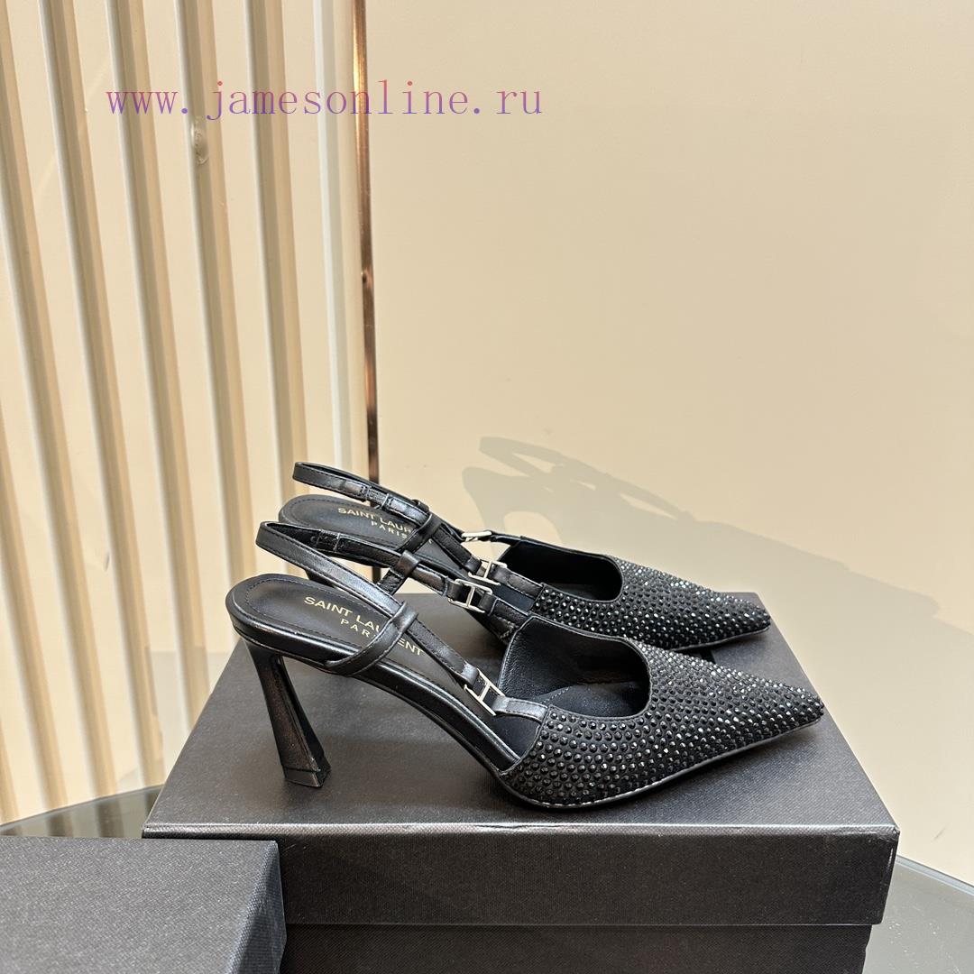 YSL Saint Laurent - SS2024 New Autumn Collection Diamond High Heel Sandals2024 Series High-heel fpskq98m - Image 15