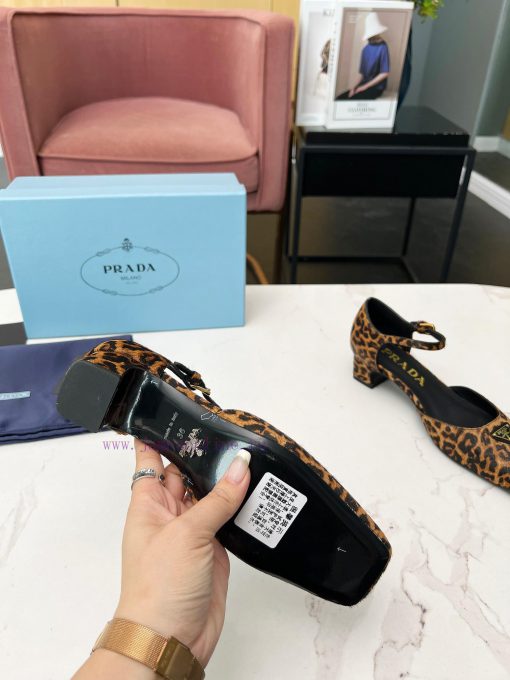 Prada/Prada 2025ss Spring/Summer New Product Saffiano Cowhide Ma Mao Cowhide High-heeled Sandal byk93rfo - Image 5