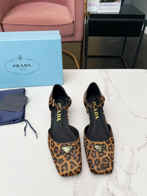 Prada/Prada 2025ss Spring/Summer New Product Saffiano Cowhide Ma Mao Cowhide High-heeled Sandal byk93rfo - Image 9