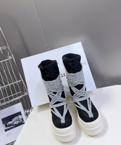 RO Owens Rickowens Mainline Shoelace Crossover Snow BootsThe Imported Fabric Material And Needl mrbz8qv7