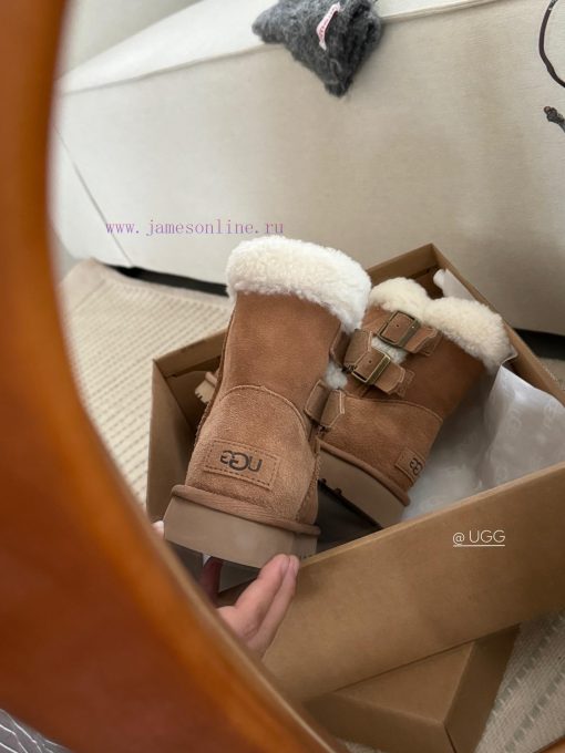 𝐔*g ₂₀₂₄ . Curly Double Breasted Snow BootsMilard Girl's Dream Boots~Handmade Top Layer Of Cow 338zu2b7 - Image 9