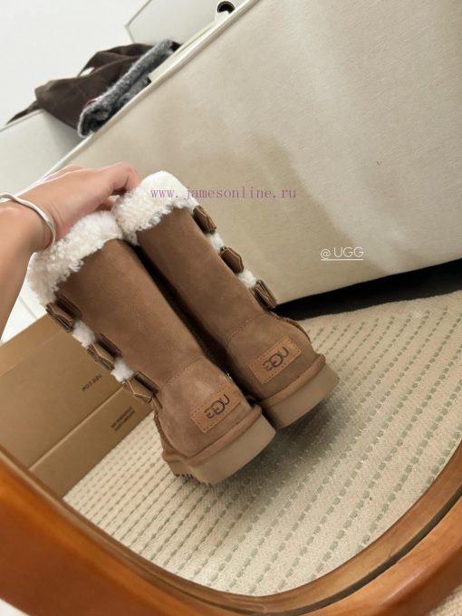𝐔*g ₂₀₂₄ . Curly Three Breasted Snow BootsMilard Girl's Dream Boots~Handmade Top Layer Of Cow S 0jp8y599 - Image 10