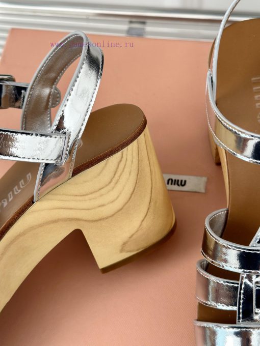 MIU MIU/Miu Miu Classic Waterproof Platform Thick Heel Pig Cage SandalsThis Sandal Is Really Cu hfm9xk67 - Image 7