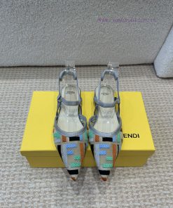 Fendi 24ss Fendi Series Double FF Pointed High-heeled SandalsA Must-have FF Trailer Every Year. engpmmem
