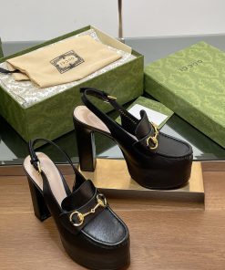 Gucci/Gucci2024 Autumn New Product Waterproof Platform Saddle Buckle Horse Hook Buckle Thick Bo vynahfqq