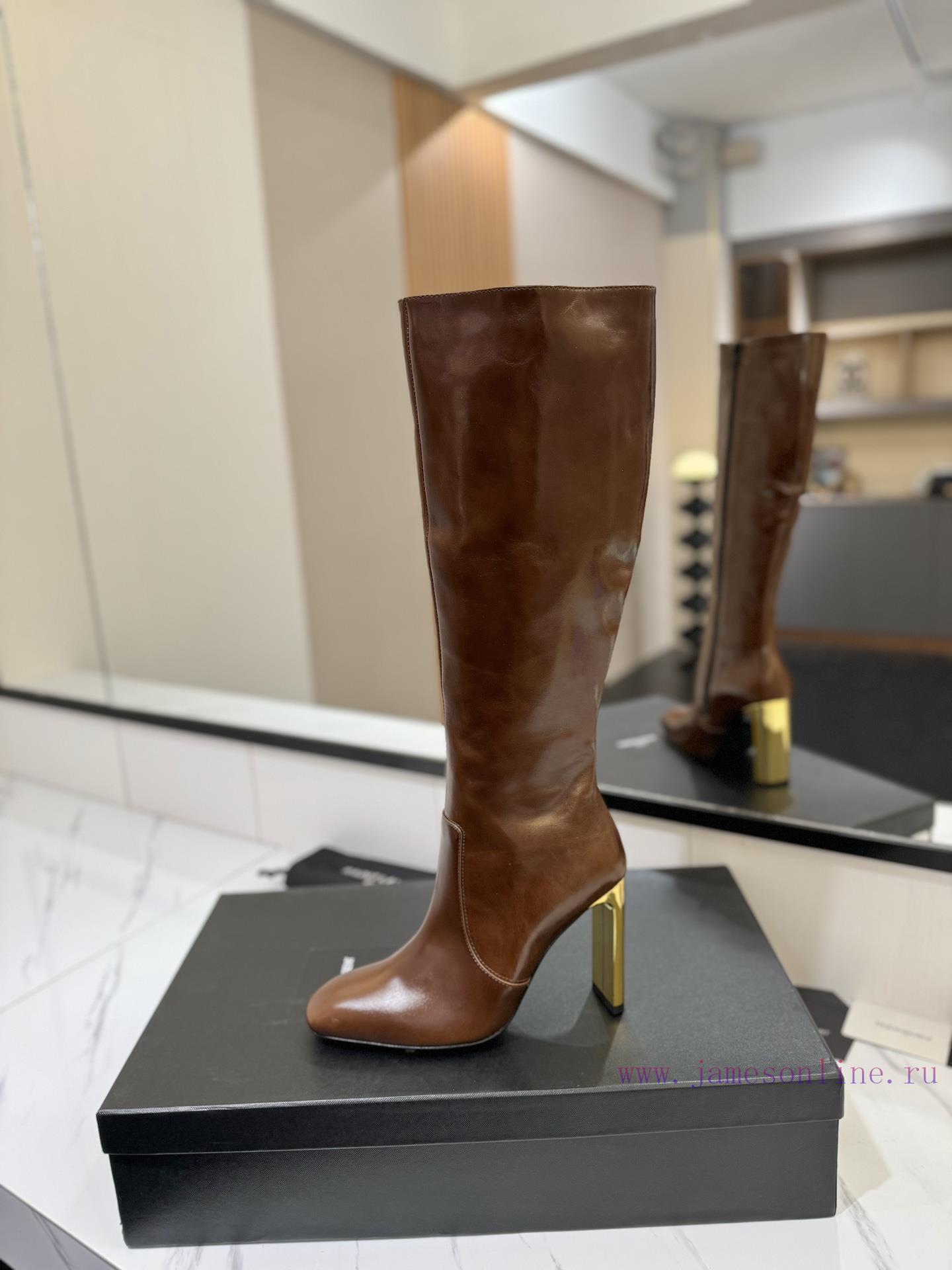 Saint Laurent Saint LaurentAutumn And Winter Hot Boots Side Zipper Simple And Fashionable Boots 6fsez0sg - Image 5