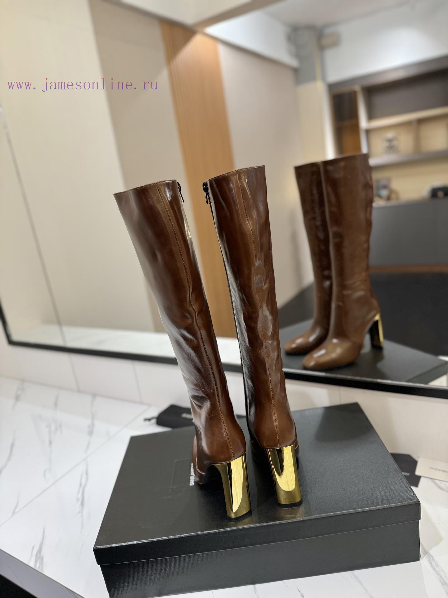 Saint Laurent Saint LaurentAutumn And Winter Hot Boots Side Zipper Simple And Fashionable Boots 6fsez0sg - Image 7