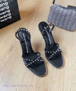 Alexander Wang's 2021 Spring/Summer King High Quality High Heel Sandals Original Logo With Whit ui8h4ec5