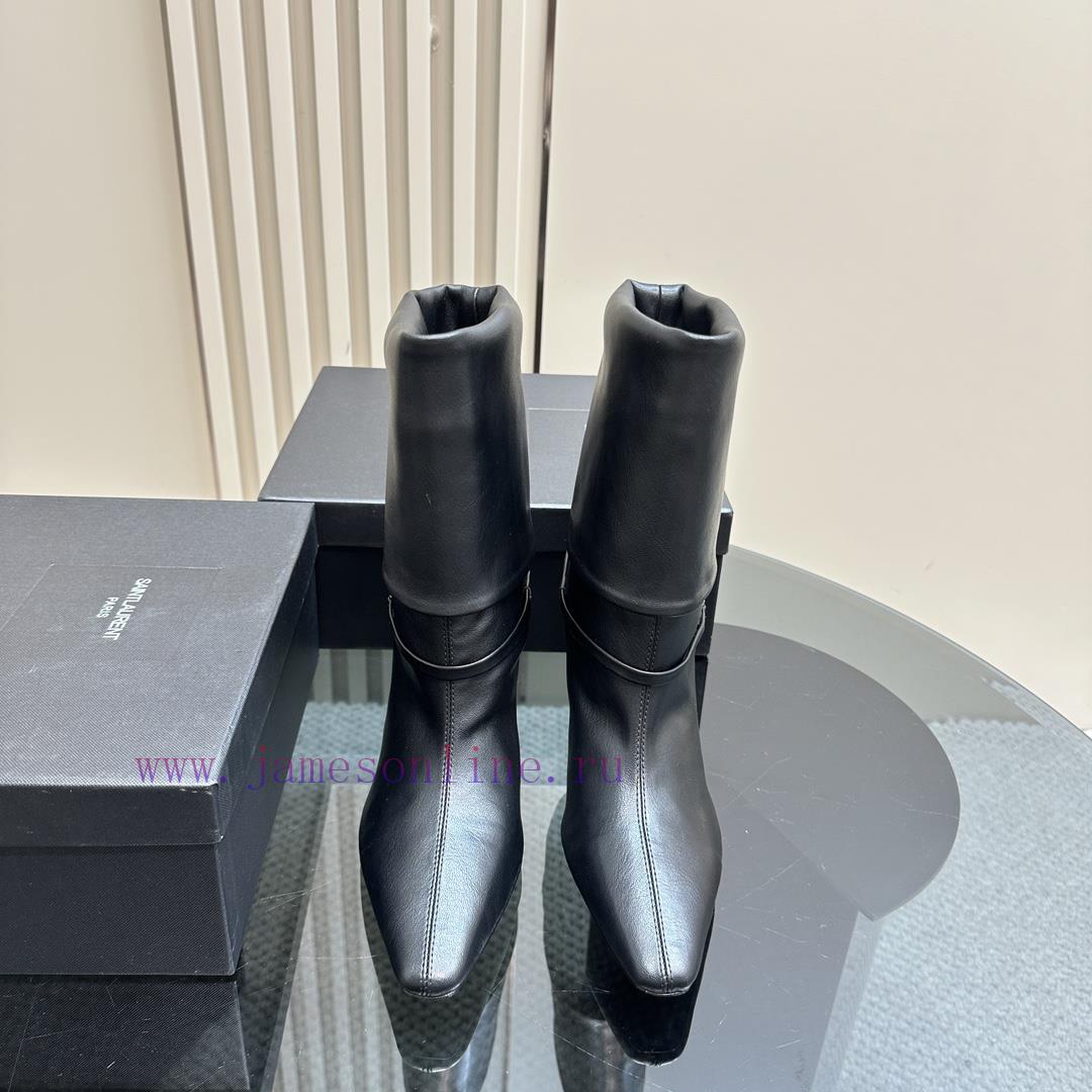 Saint Lauren YSL Saint LaurentSide Zipper Short Boot VersionThe Latest Autumn And Winter 2024 V j9nkrntp - Image 3