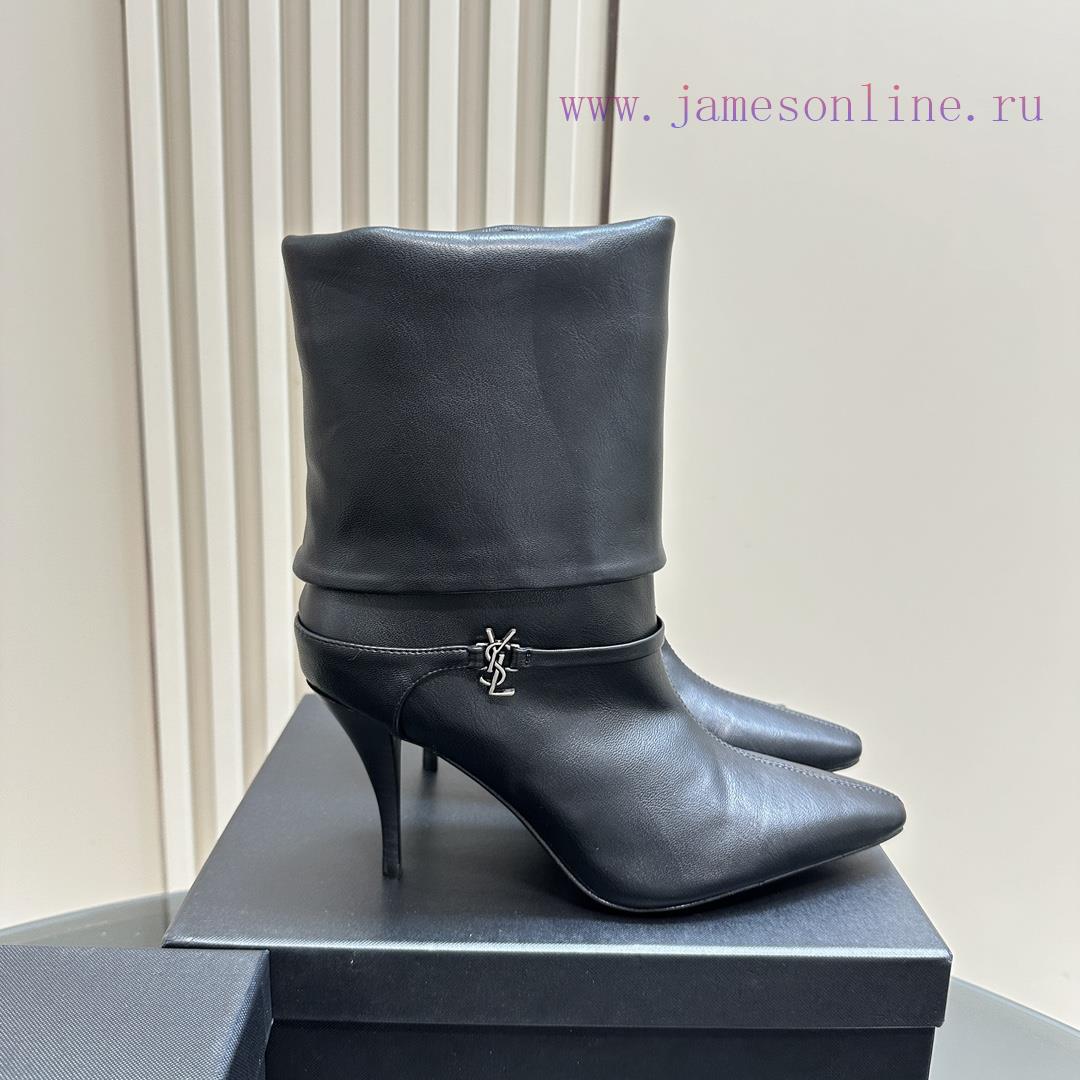 Saint Lauren YSL Saint LaurentSide Zipper Short Boot VersionThe Latest Autumn And Winter 2024 V j9nkrntp - Image 4