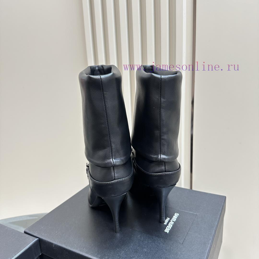Saint Lauren YSL Saint LaurentSide Zipper Short Boot VersionThe Latest Autumn And Winter 2024 V j9nkrntp - Image 5