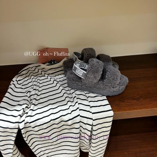UGG Gucci Plush Slippers 𝐅𝐥𝐮𝐟𝐟𝐢𝐭𝐚 Teddy Series Thick Bottom Elastic Strap Open Toe Velvet Shoes 7d27ch7n - Image 2