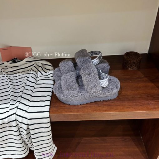 UGG Gucci Plush Slippers 𝐅𝐥𝐮𝐟𝐟𝐢𝐭𝐚 Teddy Series Thick Bottom Elastic Strap Open Toe Velvet Shoes 7d27ch7n - Image 7