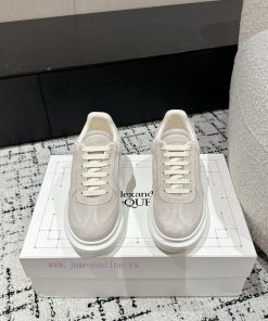 Top TierAIexanderMcQueen 24/Latest Couple Thick Bottom Casual White ShoesOriginal Development A npvs18ww