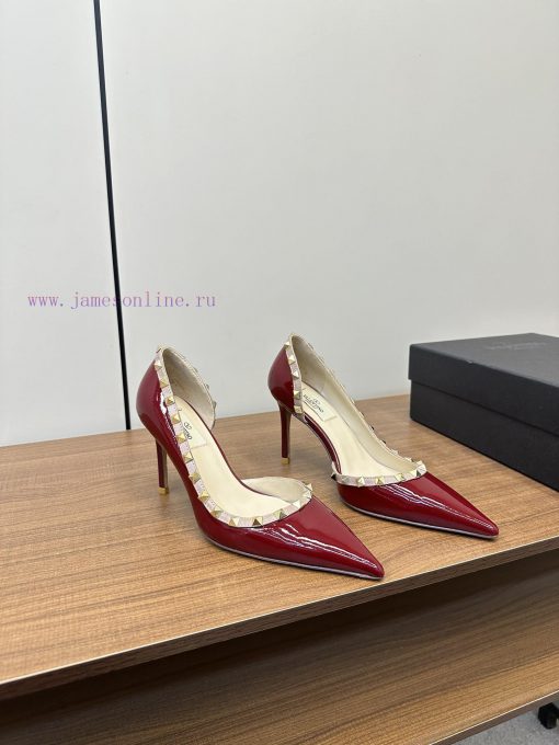 2025 Early Spring Valentino VT New Fashionable Side Hollow Rivet Single ShoeUnparalleled Qualit zpqaxqtn - Image 3
