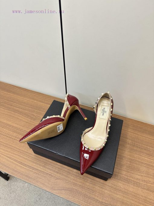 2025 Early Spring Valentino VT New Fashionable Side Hollow Rivet Single ShoeUnparalleled Qualit zpqaxqtn - Image 10