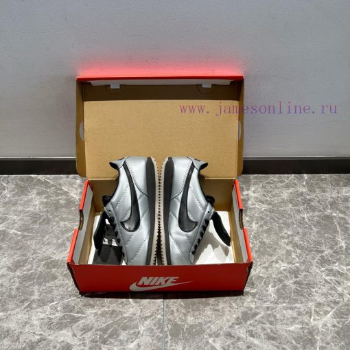 Nike Cortez LEATHER SE “Metallic Cool Grey Black” As One Of Nike's Iconic Shoe Models The Black 5hnw1w34 - Image 8