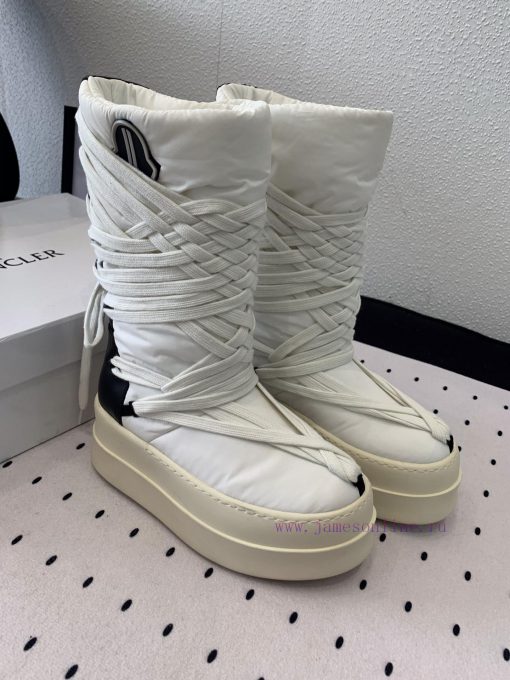 Men's Size 10 RO Owens Rickowens Mainline Shoelace Crossover Snow BootsThe Imported Fabric Mate rtd7iu2b - Image 4