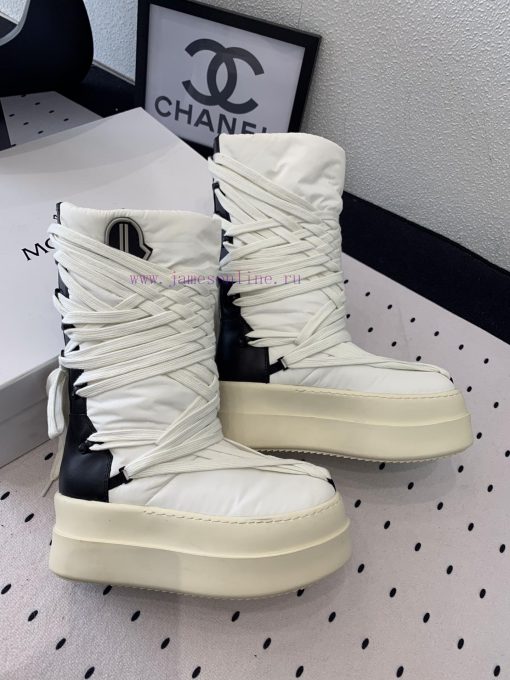 Men's Size 10 RO Owens Rickowens Mainline Shoelace Crossover Snow BootsThe Imported Fabric Mate rtd7iu2b - Image 6