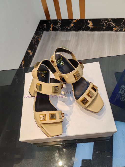Out 𝘽𝙖𝙡 * 𝙖𝙞𝙣 Balmain 2023 Spring/Summer Fashion Show Hentian High Water Platform SandalsBrand xyf5o6zk - Image 9