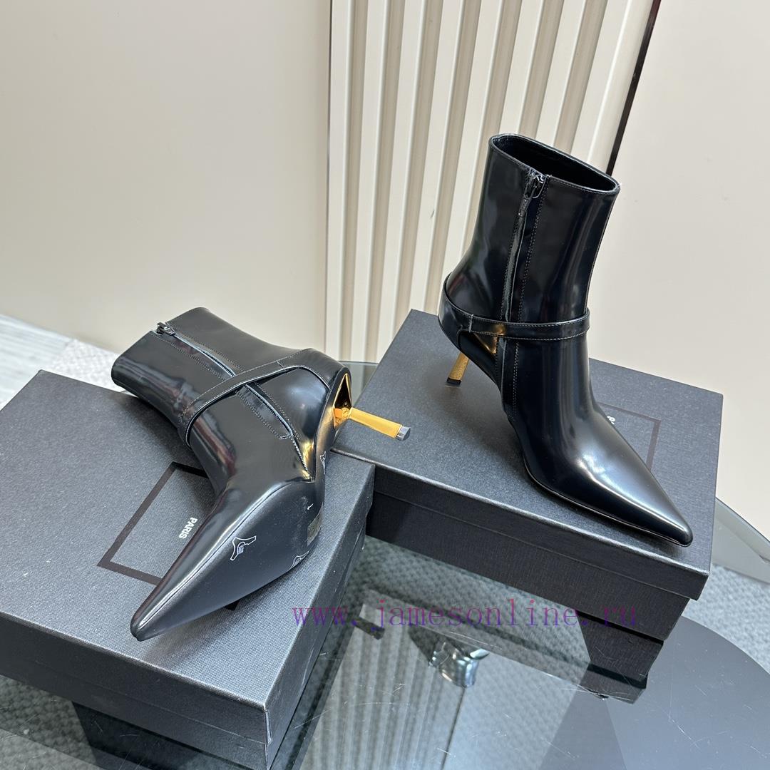 Saint Lauren YSL Saint LaurentSide Zipper Short Boot VersionThe Latest Autumn And Winter 2024 V 9i6lmug1 - Image 6